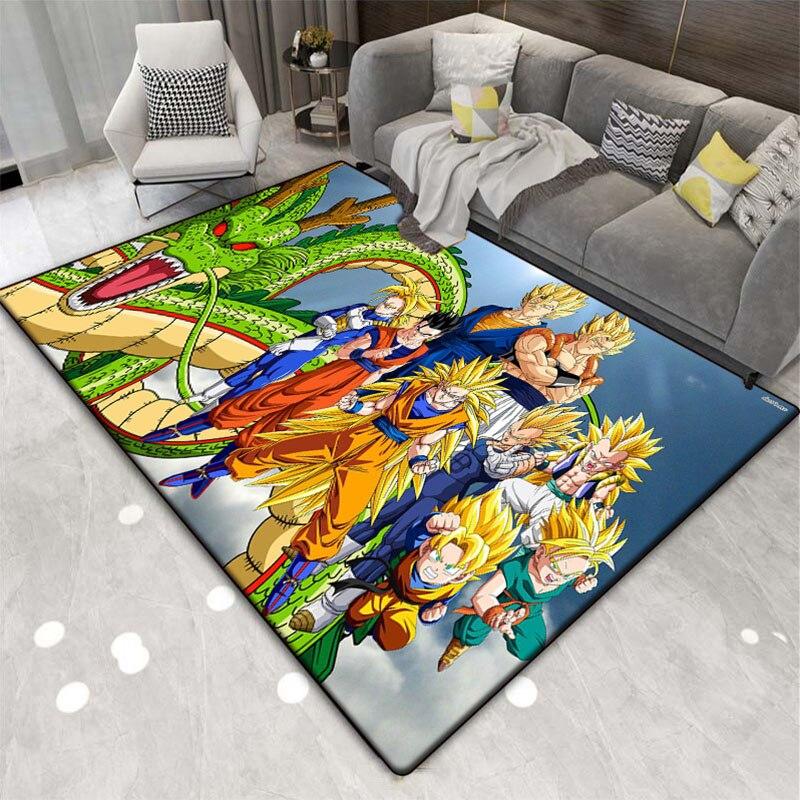 3D печать гостиная квадратный японский мультфильм DragonBall ковер игра ванная комната кухня коврик многофункциональный противоскользящий ковер.