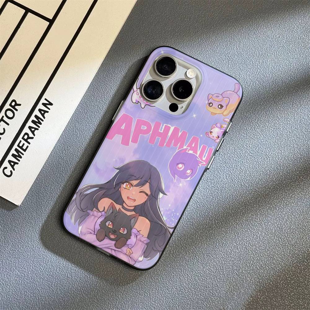 Милый забавный чехол для телефона Aphmau для iPhone 16 15 17 Pro 11 12 13 14 Pro Max Plus Мягкий силиконовый чехол-оболочка с волнистой текстурой