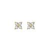 S925 Sterling Silver Mini Clover Stud Earrings Women's Exquisite Compact Temperamental High-Grade Earrings Zircon Simple Earrings