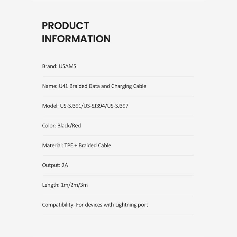 USAMS 2A 1 м 2 м 3 м Micro USB Type C Lightning Телефон Зарядка данных Плетеный кабель для iPhone 13 12 11 Huawei Samsung Xiaomi Redmi