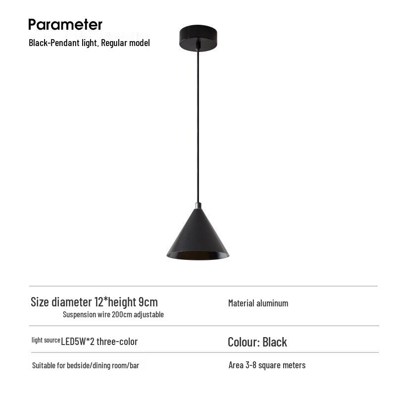 Минималистичный современный подвесной светильник для спальни, защита глаз