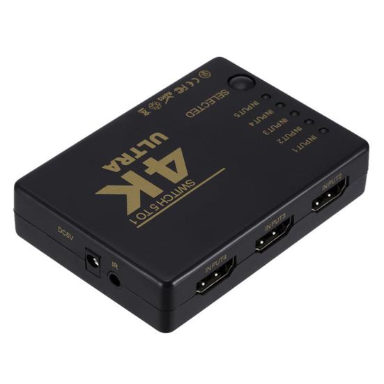 Порты сверхвысокой четкости HDMI-совместимый переключатель 4Kx2K 5 HDTV сплиттер-хаб с ИК