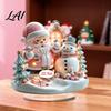 Decorative Acrylic Signs 2D Christmas Angel Figurine with Warm LED Lights Glowing Holiday Tabletop Lighted Decor for Home Living Room Desk