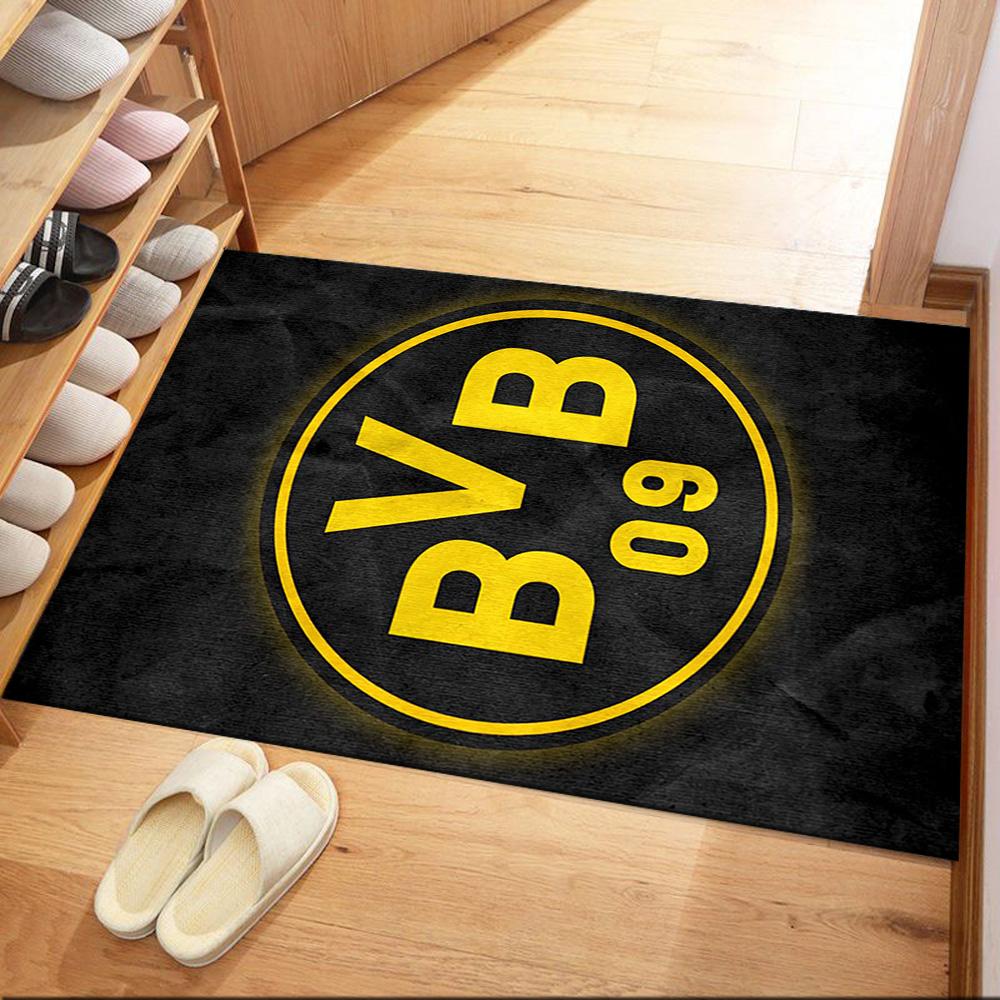 Borussia Dortmund Floor Mat Design For Foyer Outdoor Study Room Playrooms Antislip Carpet Anime Office Decor Wedding Party Gift