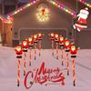 Christmas Outdoor Lawn Light Candy Cane Lights Decorations Waterproof Holiday Ambiance Light Snowman Pathway Lamp for Lawn Yard