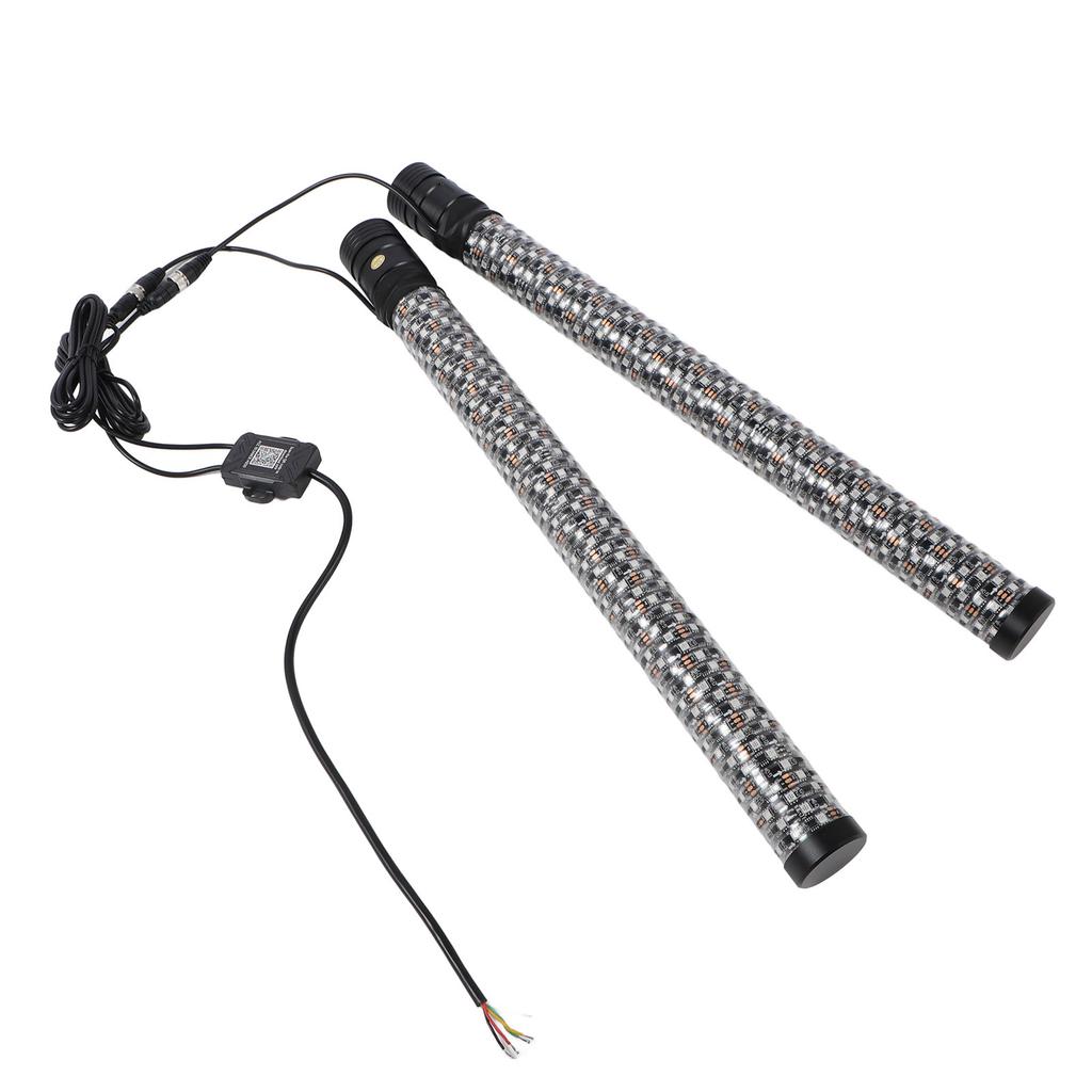 2pcs 12‑24V RGB LED Whip Light Waterproof App Remote Control 366 Modes Chasing Whip for UTV ATV Off Road Sand Truck Boat