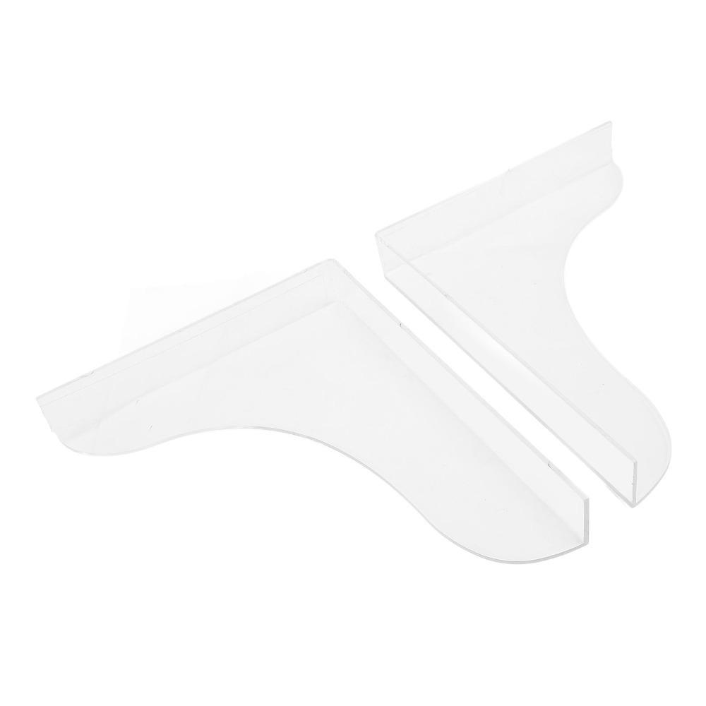 2pcs Acrylic Shower Splash Guard Self Adhesive Bathtub Water Blocker For Bathroom Use