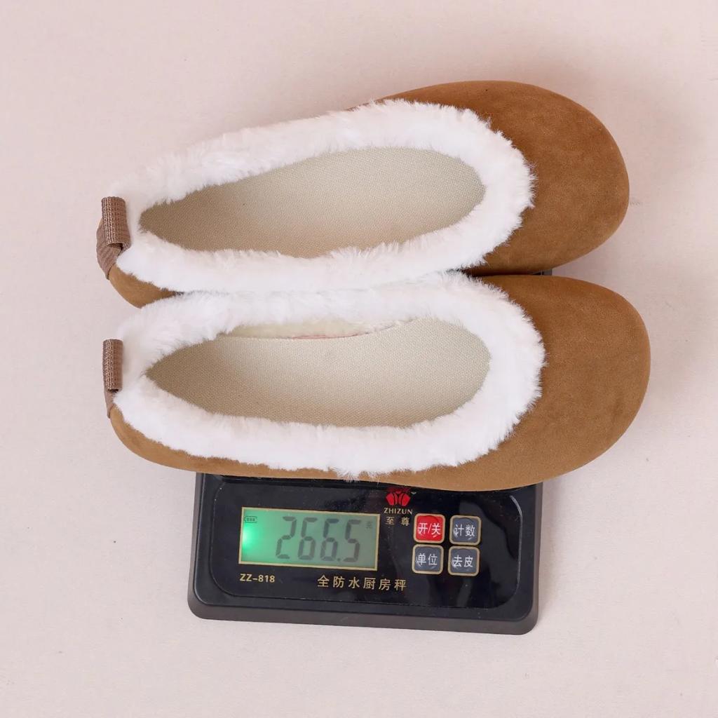 Shoes for Women Winter Fashion Women Plush Warm Comfort Non-slip Flats Cotton Shoes Loafers Plus Size 36-43 Women Short Boots