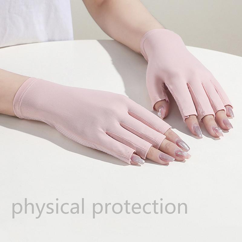 1 пара анти-УФ-перчаток УФ-защитные перчатки без пальцев для маникюра и дизайна ногтей