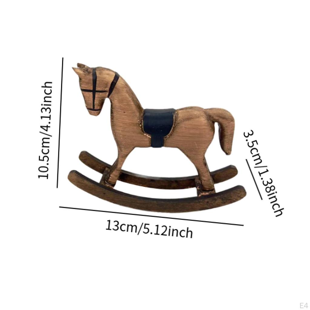 Статуэтка лошадки-качалки, скульптура животного, настольное украшение, декоративная статуэтка для гостиной