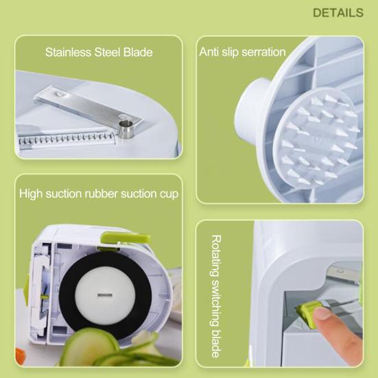 Овощерезка, ручная спиральная овощерезка, съемная, легко чистящаяся овощерезка, кухонный гаджет