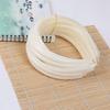 12Pcs Womens 10MM White Plain Plastic Hair Band Headband DIY Accessories