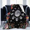 Moonlight Garden Blanket Grape Flower Surround Moon Star Flannel Blanket Bedroom Living Room Home Sofa Blanket