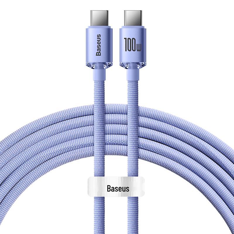 Baseus Плетеный кабель Crystal Shine 100 Вт USB-C на USB-C для быстрой зарядки