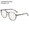 Новые унисекс очки с круглыми оправами с леопардовым принтом, защищающие от синего света и излучения, очки для близорукости, оптические очки -1.0~-4.0