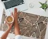 Non-slip Desk Mat with 3D Organic Lines Print 90x45 cm