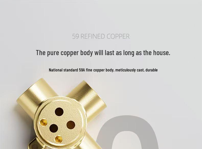 Concealed Wall-Mounted Fine Copper Basin Faucet for Hot/Cold Water