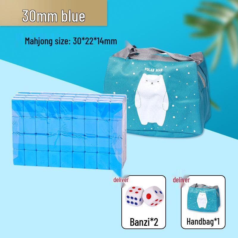 Компактный набор для маджонга: Массивные резные плитки с воробьями, размеры 24 мм и 30 мм, идеально подходят для путешествий и использования в общежитиях