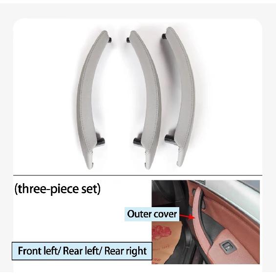E70 E71 Upgraded Interior Door Handle with Leather Cover Assembly Full Set For BMW X5 X6 E70 E71 2007-2014