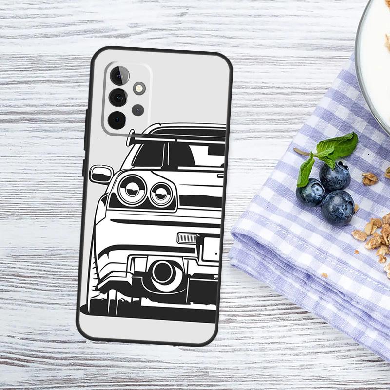 Автомобильный чехол JDM для Samsung Galaxy A15 A25 A35 A55 A53 A33 A13 A52 A32 A12 A51 A71 A14 A34 A54