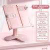 Adjustable Angle Height Desk Books Stand Folding Multifunctional Lifting Landing Book Holder Extendable with Page Clip