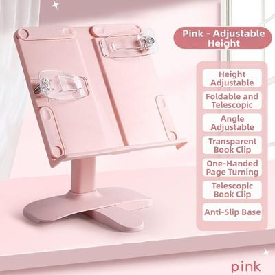 Adjustable Angle Height Cooking Bookstands Folding Lifting Landing Book Holder Student