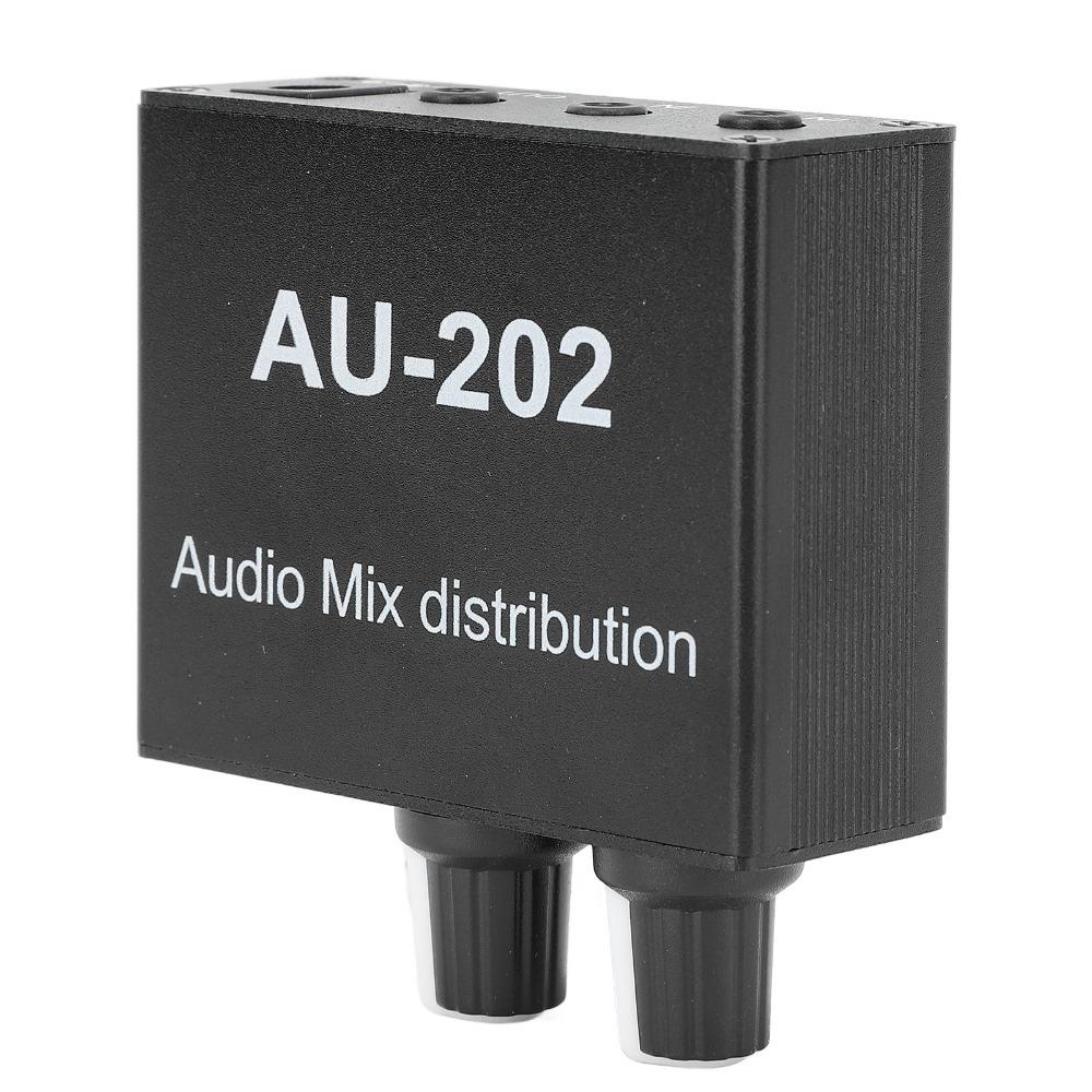 Independent Volume Control Small Sound Mixer 3.5mm Dual-Channel Stereo Mixer  For Headphone