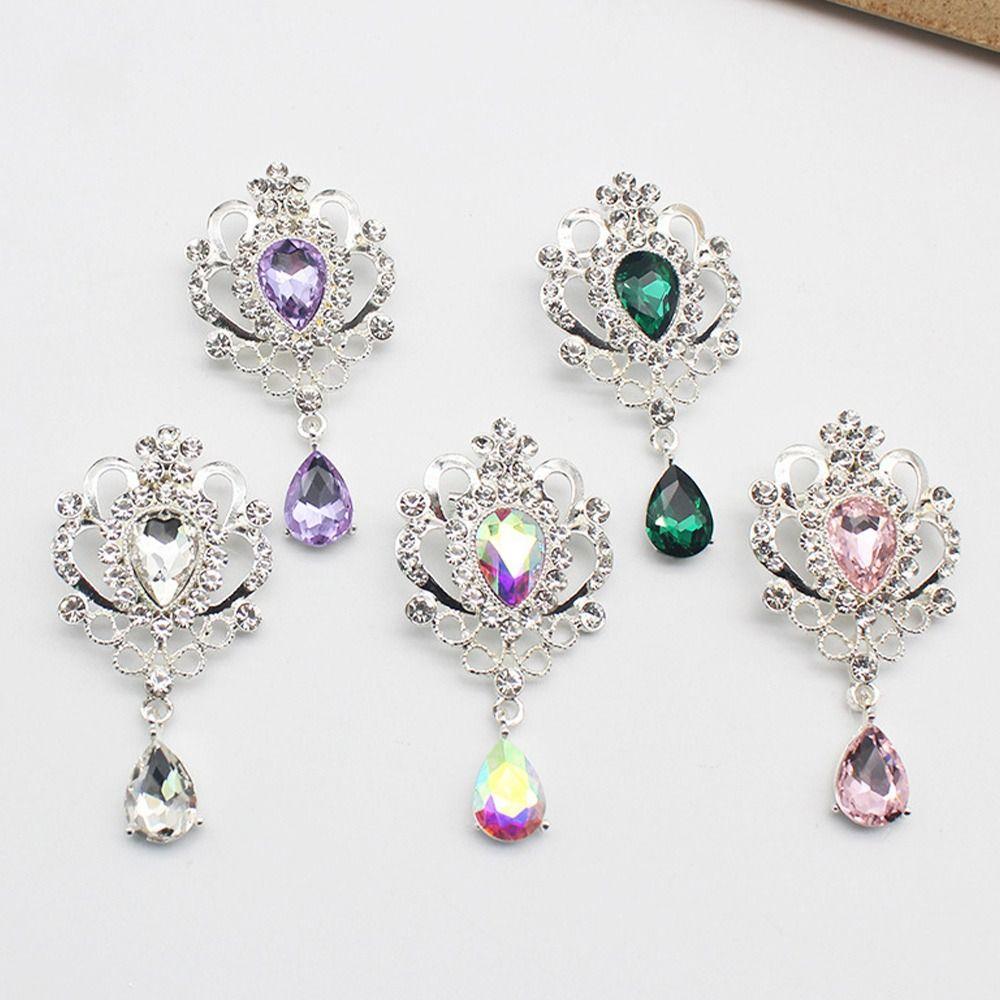 Flat Back Wedding Brooch Alloy Material DIY Accessories Wedding Dress Decoration  Invitation Design