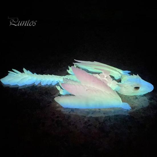 3D-печатная фигурка дракона из перьев, подвижные суставы, летающая фигурка дракона, шарнирная модель крылатого дракона, игрушка, украшение для домашнего офиса, рабочего стола, орнамент