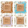 TOPMART Pearl Flower Switch Sticker Square Cover Wall Light Socket Home Bedroom Decor