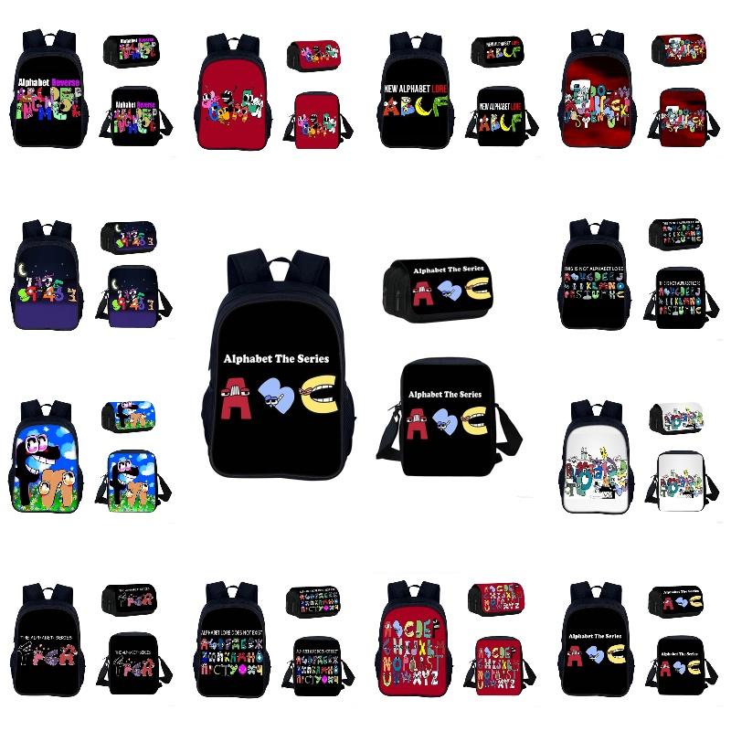 Alphabet Lore Double-compartment Backpack Perfect For Everyday School Use