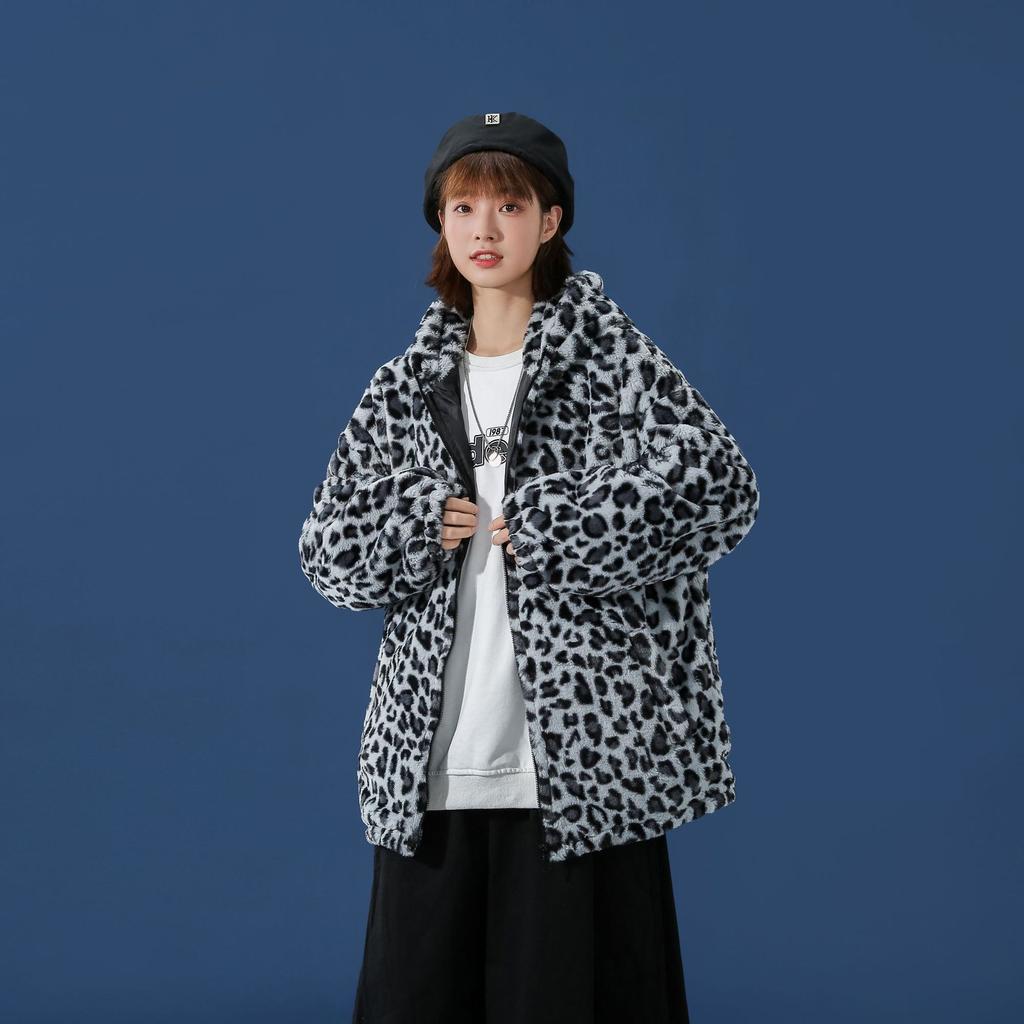 Leopard Hooded Winter Jacket Men Streetwear Men Jacket Winter Casual Jackets for Men Coat