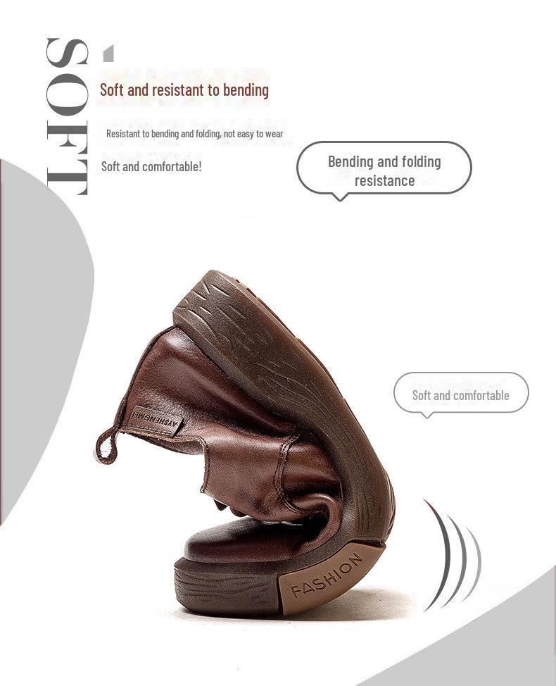 Женские кожаные туфли со шнуровкой и глубоким вырезом - Mori Girl Style