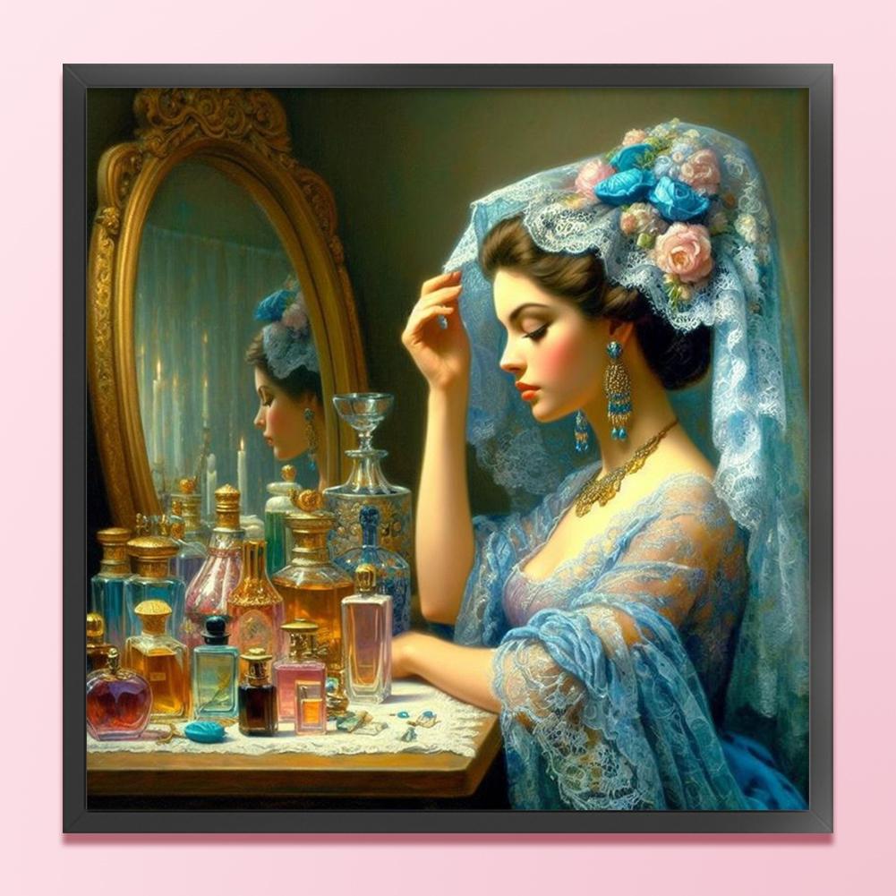 Полная вышивка эко-хлопковой нитью 11CT с принтом для девочек, набор для вышивки крестом, искусство