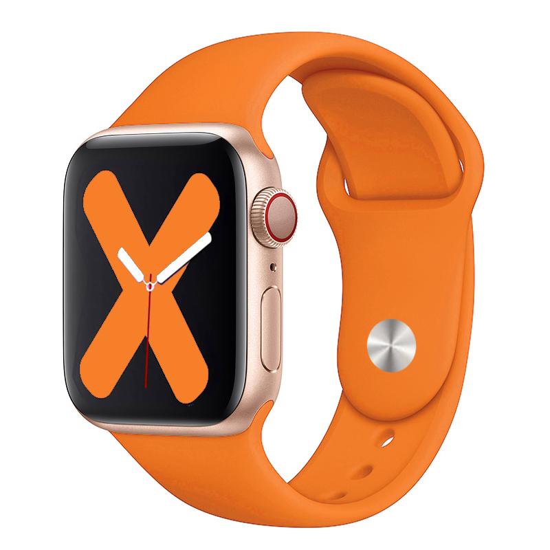 Ремешок для Apple Watch 44мм 45мм 40мм 41мм 42мм 46мм Спортивный силиконовый ремешок для смарт-часов Браслет iWatch Серии 10 9 8 11 SE 3