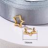 Statement Gold Color Plated Bold Star Hoops Tarnish Resistant For Women Huggies Earring Piercing Accessory Jewelry Gift