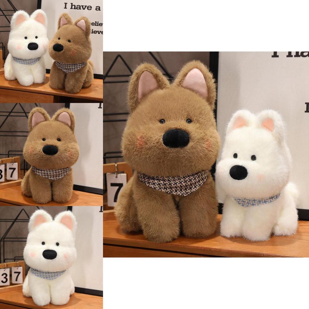 Adorable Plush West Highland Terrier Dog Doll Soft Toy For Kids And Girls Gifts