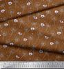 Soimoi Black Poly Crepe Fabric Dot|Leaves & Floral Artistic Decor Fabric Printed BTY 42 Inch