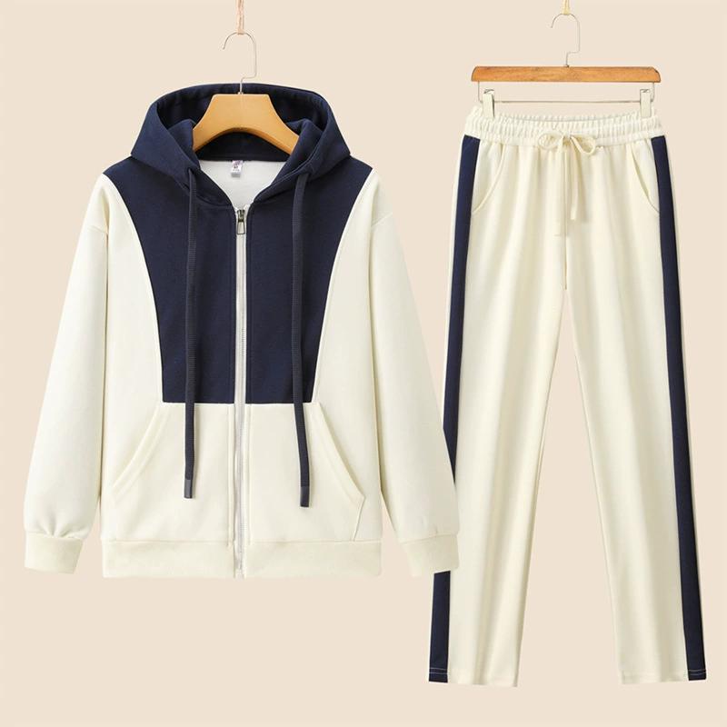 Casual Cardigan Hooded Set for Women, Spring and Autumn Sports, Versatile and Casual Two-piece Set for Women