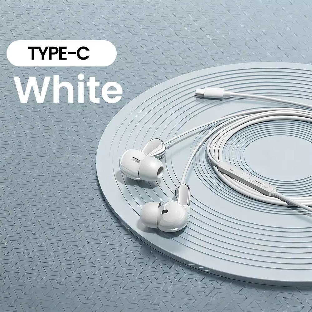 Ear Clip Type Wired Headphones HiFi In-ear Earphones USB C Type Microphone Earphones Gamer Headset