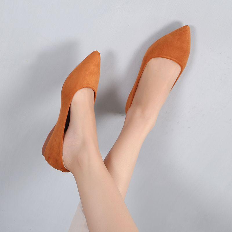 Fashion Shoes for Women Pointed Toe Office Slip-on Black Sexy Woman Flats Korean Style Shoe Luxury Brand Offer Comfortable and Elegant A