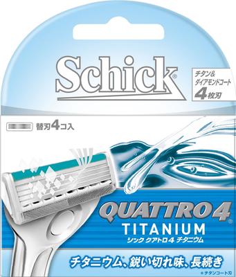 Schick Quattro 4 титановый запасной нож 4-х лезвийный (4 шт)