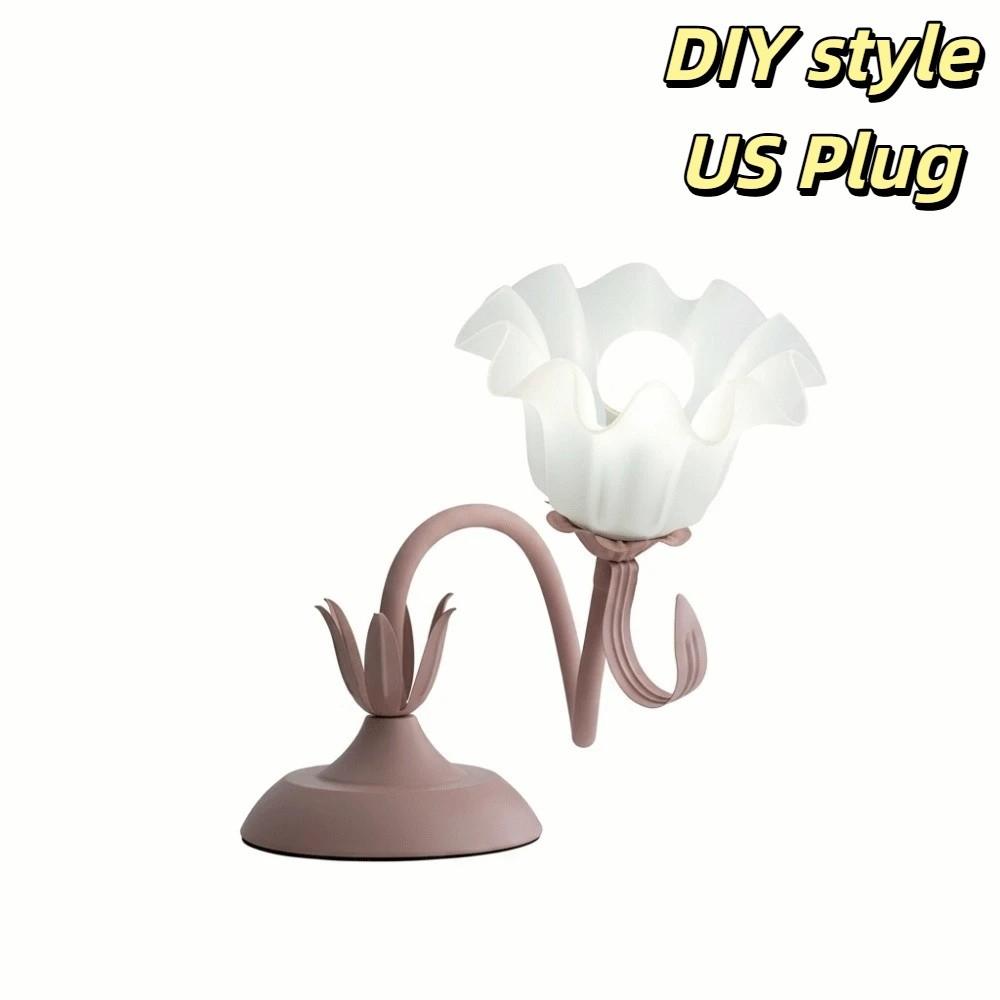 Retro Atmosphere Desk Lamp Pastoral Country LED Desk Lamp Green Bedside Lamp House Lighting