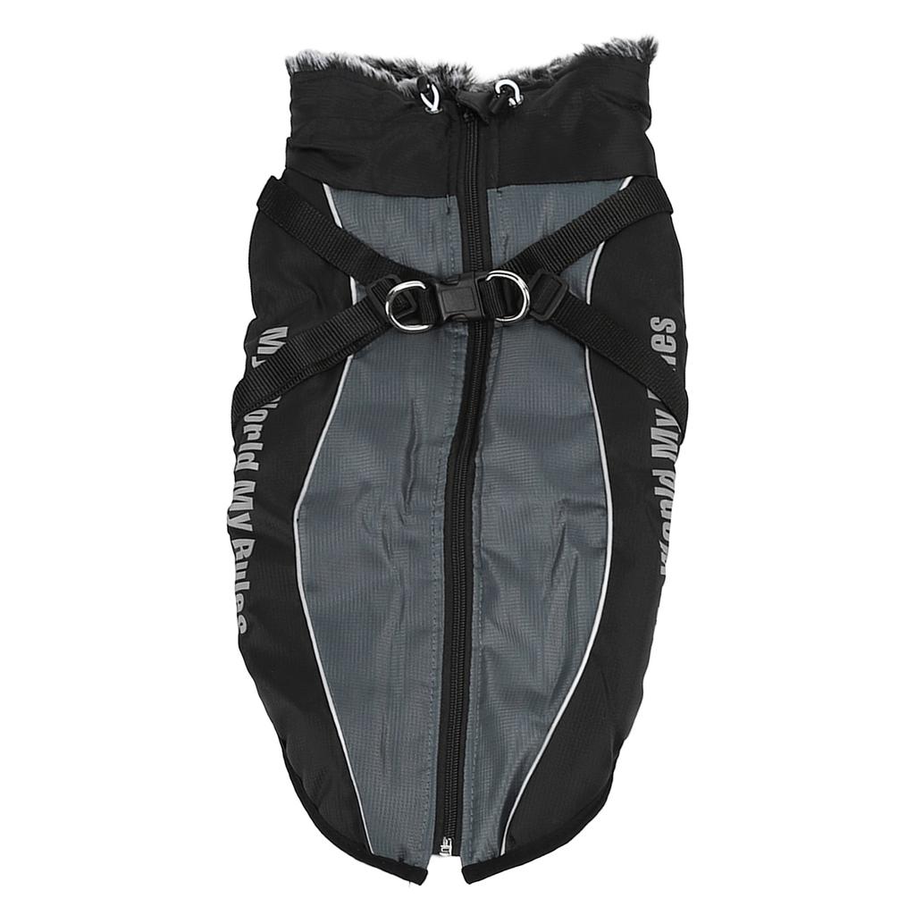 Dog Cotton Jacket Classic Cute Plush Collar Thicken Reflective Pet Warm Coats for Autumn and Winter