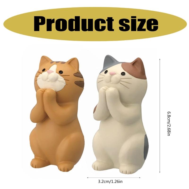 Fun Cats Shape Resin Glasses Holder Cute Cats Designs Eyewear Display Stand for Home Office Desk Decoration