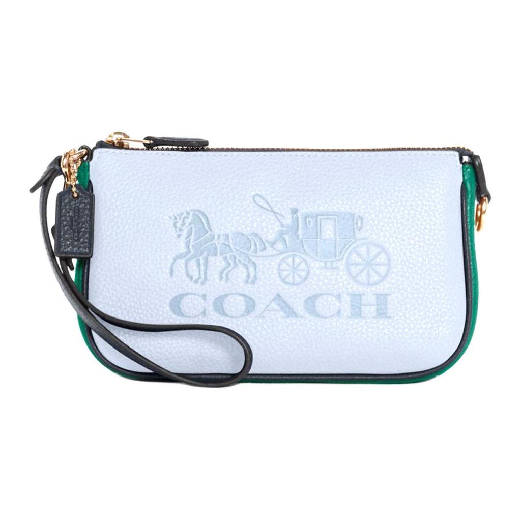 Coach Nolita 19 Модная Ручная Сумка На Плечо Кожаная Маленькая Квадратная Сумка Через Плечо Женские Сумки Светло-Голубая C5579-IMRGX