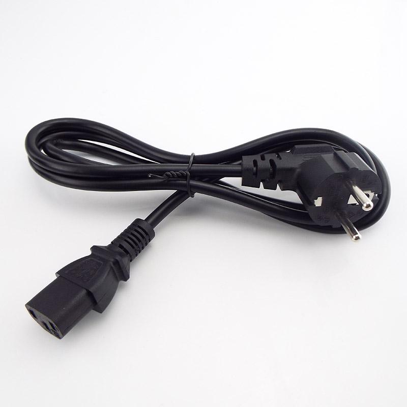 1.5m EU IEC C13 Computer AC Power Supply Cable Copper Wire Connector Printer Monitor PC Extension Cord