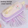 Embroidery Korean Fruit Pencil Case Fruit Cherry Cake Print Pencil Pouch Y2K Sweet Pen Bag  Office