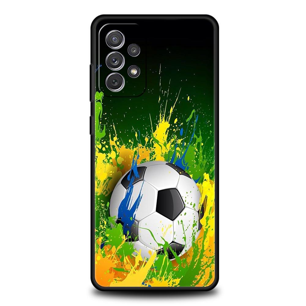 Soccer Ball Football Field Phone Case for Samsung Galaxy A13 A51 A71 A21S A12 A11 A31 A41 A23 A53 A73 A52 A32 5G A03S A01 Cover