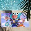 Мультяшное полотенце W-World Of G-GumballS Быстросохнущие пляжные полотенца Подходят для бассейнов, кемпинга, йоги и спортзала